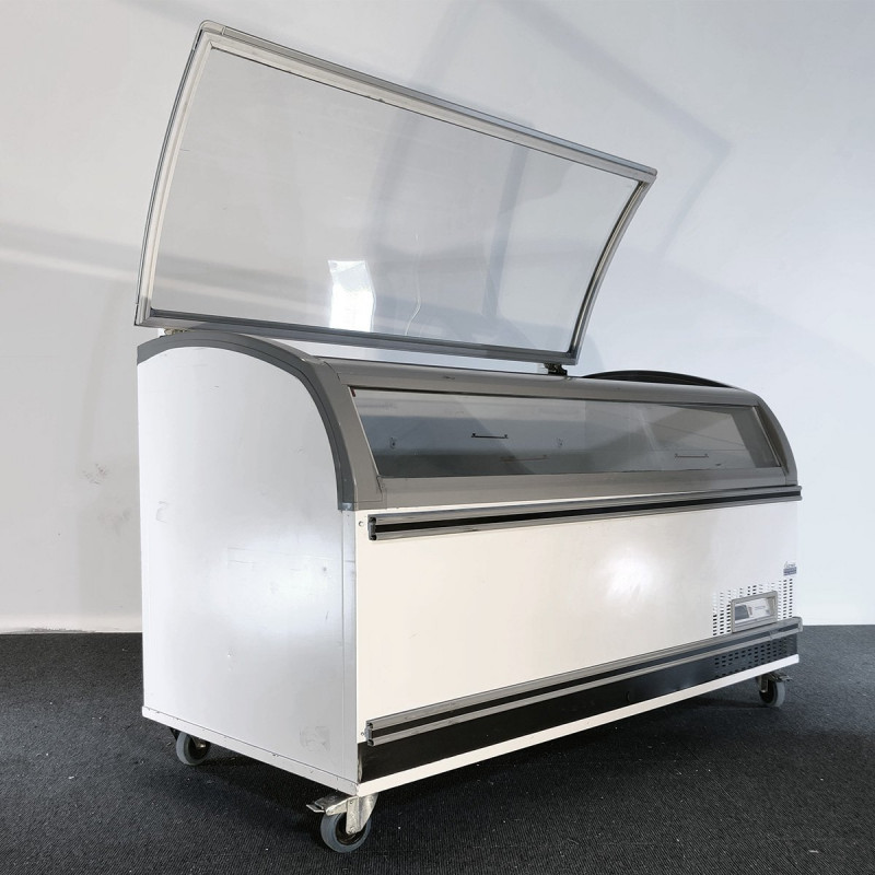 Panoramische vriezer met gebogen glas 1m70 tweedehands N° 82