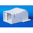 Trunking - 90 ° brown wall outlet 70mm