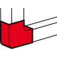 Leitungsführungskanal - Flacher schwarz Ecke 50mm