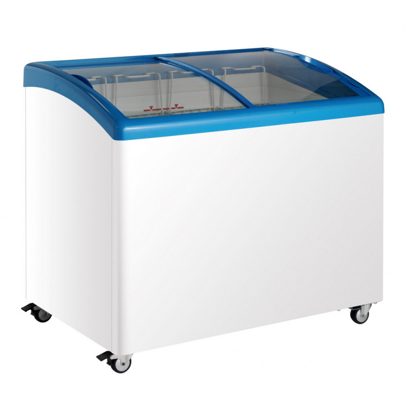 Sliding door outlet freezer chest