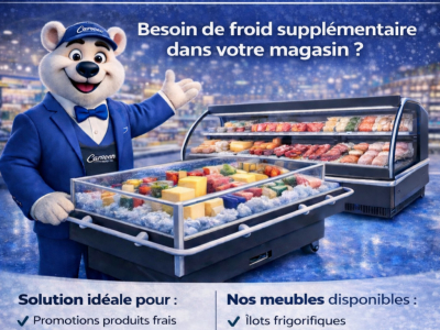 Location de meubles frigorifiques pour supermarchés